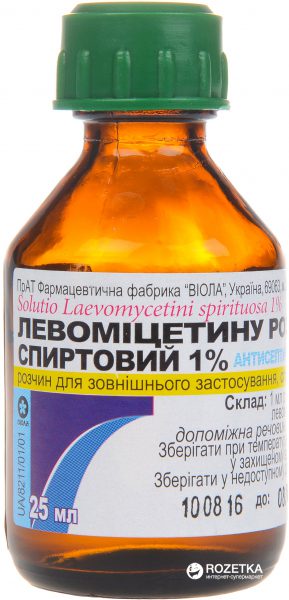 12524 ЛЕВОМІЦЕТИНУ РОЗЧИН СПИРТОВИЙ 0,25 % - Chloramphenicol